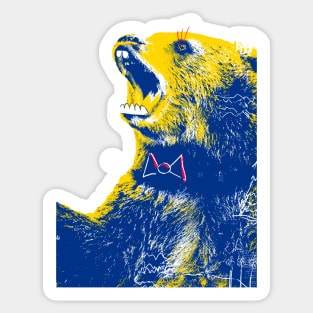 Absurd Bear with a Bowtie Sticker